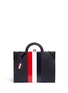 Main View - Click To Enlarge - THOM BROWNE  - 'Trompe-l'œil' stripe panel leather document holder