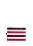 Main View - Click To Enlarge - THOM BROWNE  - Stripe pebble grain large zip pouch