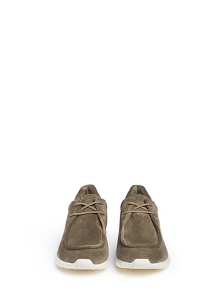 Front View - Click To Enlarge - MONCLER - 'Nicholas' suede sneakers