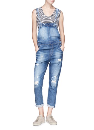Figure View - Click To Enlarge - 72877 - 'Teracy' distressed washed overalls