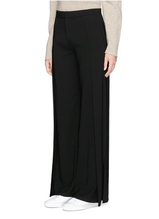 Front View - Click To Enlarge - MS MIN - Wrap effect wide leg suiting pants