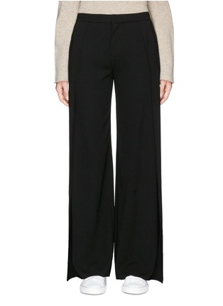Main View - Click To Enlarge - MS MIN - Wrap effect wide leg suiting pants