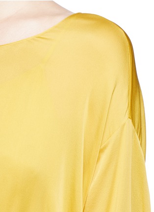 Detail View - Click To Enlarge - MS MIN - Batwing sleeve silk crepe dress