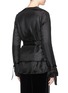 Back View - Click To Enlarge - MS MIN - Belted double layer silk satin jacket