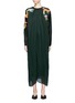 Main View - Click To Enlarge - MS MIN - Dragon embroidered silk charmeuse shift dress