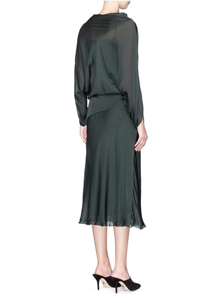 Back View - Click To Enlarge - MS MIN - Batwing sleeve silk shift dress