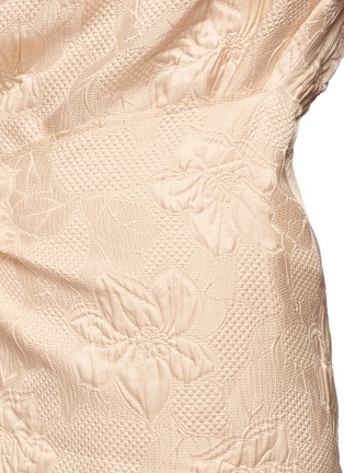 Detail View - Click To Enlarge - MS MIN - Floral brocade mock wrap dress