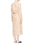 Back View - Click To Enlarge - MS MIN - Floral brocade mock wrap dress