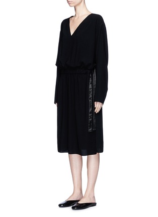 Front View - Click To Enlarge - MS MIN - Belted crepe dress
