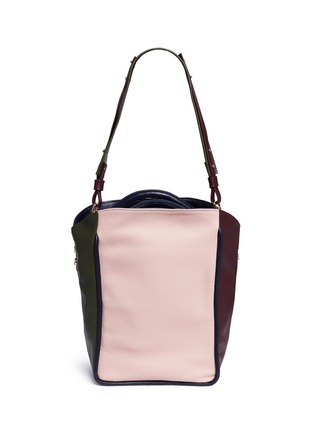 Main View - Click To Enlarge - A-ESQUE - 'Basket' aniline leather shoulder bag