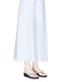 Figure View - Click To Enlarge - UZURII - 'Pearl Marilyn Mid Heel' crystal wedge thong sandals