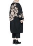 Back View - Click To Enlarge - MS MIN - Floral jacquard oversized wool blend felt coat