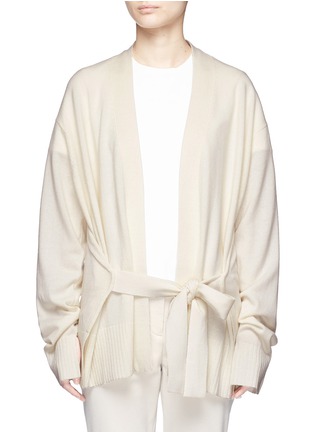 Main View - Click To Enlarge - MS MIN - Belted cashmere cardigan