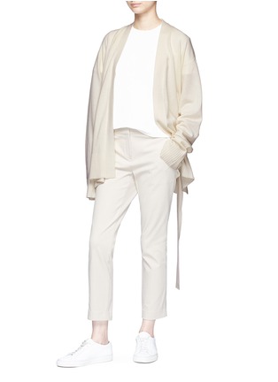 Figure View - Click To Enlarge - MS MIN - Belted cashmere cardigan