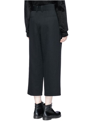 Back View - Click To Enlarge - MS MIN - Cropped belted wide leg twill pants