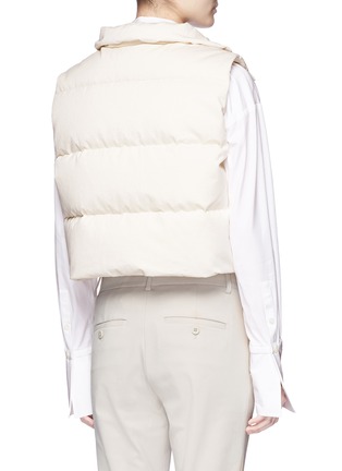 Back View - Click To Enlarge - MS MIN - Cotton twill cropped down puffer gilet