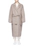 Main View - Click To Enlarge - MS MIN - Belted oversized wool blend robe coat