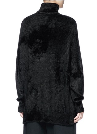 Back View - Click To Enlarge - MS MIN - Oversized chenille turtleneck sweater