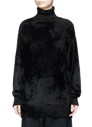 Main View - Click To Enlarge - MS MIN - Oversized chenille turtleneck sweater