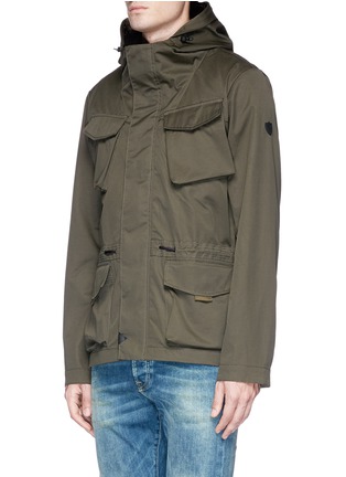 Front View - Click To Enlarge - SCOTCH & SODA - Drawstring waist twill parka