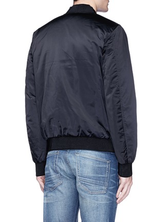 Back View - Click To Enlarge - SCOTCH & SODA - Slogan embroidered padded bomber jacket