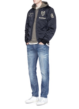 Figure View - Click To Enlarge - SCOTCH & SODA - Slogan embroidered padded bomber jacket