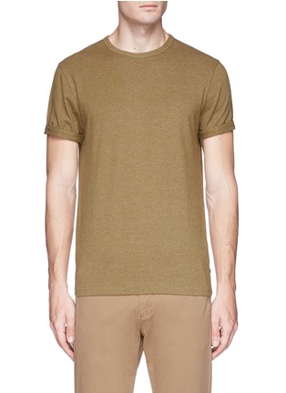 Main View - Click To Enlarge - SCOTCH & SODA - Brushed jersey T-shirt
