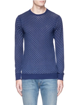Main View - Click To Enlarge - SCOTCH & SODA - Dot print cotton sweater