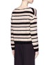 Back View - Click To Enlarge - LANVIN - Metallic stripe oversized cropped sweater