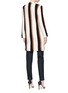 Back View - Click To Enlarge - LANVIN - Metallic stripe open front cardigan