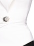 Detail View - Click To Enlarge - LANVIN - Jewelled brooch mock wrap strapless bustier top
