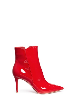 Main View - Click To Enlarge - GIANVITO ROSSI - 'Levy 85' patent leather ankle boots