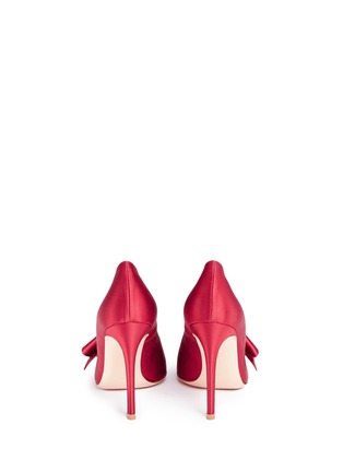 Back View - Click To Enlarge - GIANVITO ROSSI - 'Kyoto' bow satin pumps