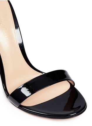 Detail View - Click To Enlarge - GIANVITO ROSSI - 'Love' heart patch patent leather sandals