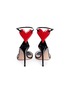 Back View - Click To Enlarge - GIANVITO ROSSI - 'Love' heart patch patent leather sandals