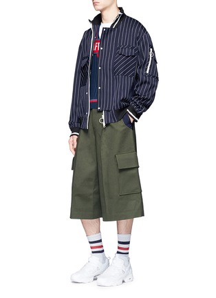 Figure View - Click To Enlarge - STAFFONLY - 'Jenkins' oversized cavalry twill cargo shorts
