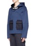 Front View - Click To Enlarge - STAFFONLY - 'Haylin' logo collar strap hoodie