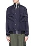 Main View - Click To Enlarge - STAFFONLY - 'Unionn' collar underlay pinstripe bomber jacket