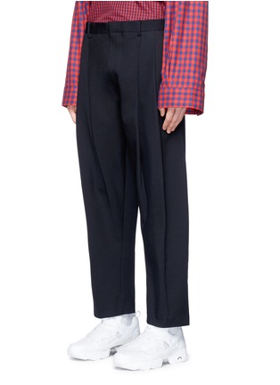 Front View - Click To Enlarge - STAFFONLY - 'Granada' pleated wool twill pants