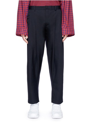 Main View - Click To Enlarge - STAFFONLY - 'Granada' pleated wool twill pants