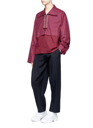 Figure View - Click To Enlarge - STAFFONLY - 'Granada' pleated wool twill pants