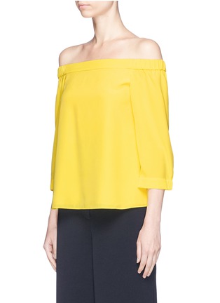 Front View - Click To Enlarge - TIBI - Off-shoulder silk top