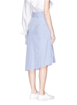 Back View - Click To Enlarge - TIBI - Pleated stripe skirt