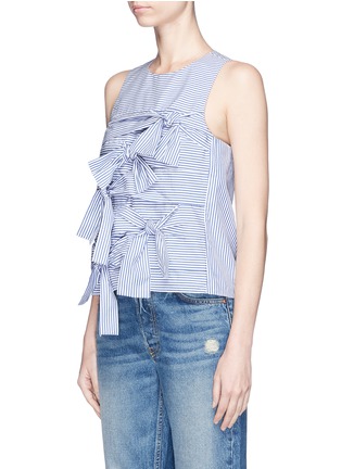 Front View - Click To Enlarge - TIBI - Oversized bow stripe top