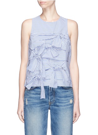 Main View - Click To Enlarge - TIBI - Oversized bow stripe top