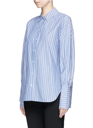 Front View - Click To Enlarge - TIBI - 'Garcon' stripe poplin shirt