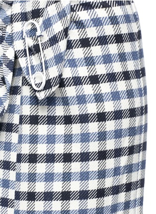 Detail View - Click To Enlarge - TIBI - 'Fairfax' safety pin gingham check pencil skirt