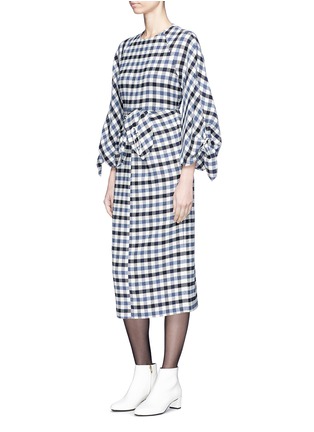 Figure View - Click To Enlarge - TIBI - 'Fairfax' safety pin gingham check pencil skirt