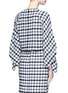 Back View - Click To Enlarge - TIBI - 'Fairfax' safety pin cuff gingham check cropped top