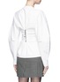 Back View - Click To Enlarge - TIBI - Cocoon sleeve wool blend rib knit sweater